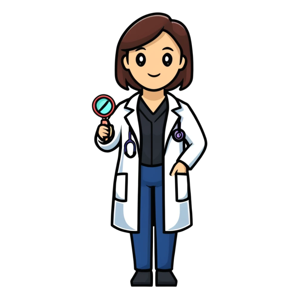 vet doctor woman sticker
