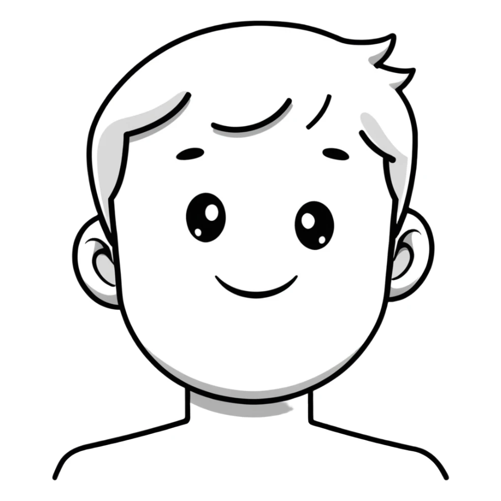 happy cartoon avatar of a person sticker