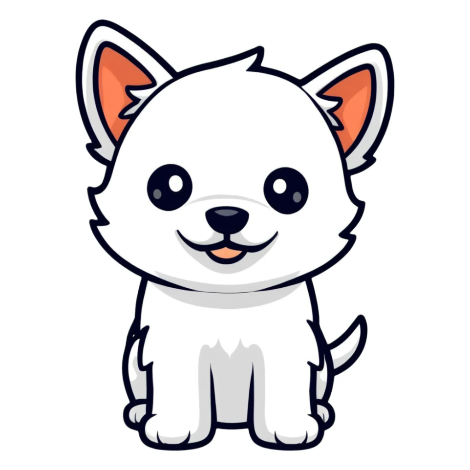 confused little white terrier sticker