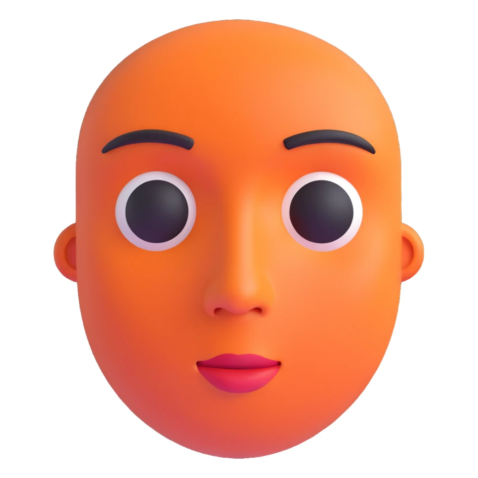 face without eyes, nose and mouth sticker