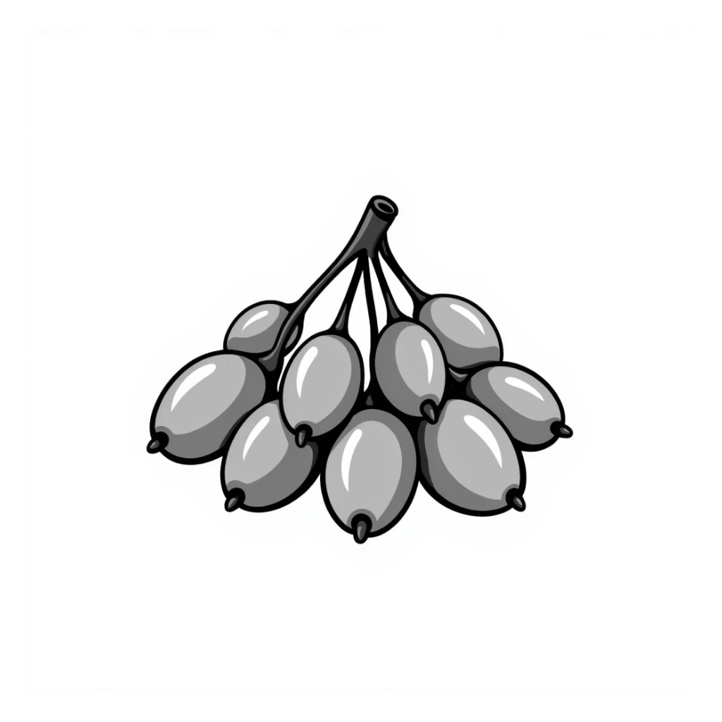 Guaraná berries, simple and sketchy sticker