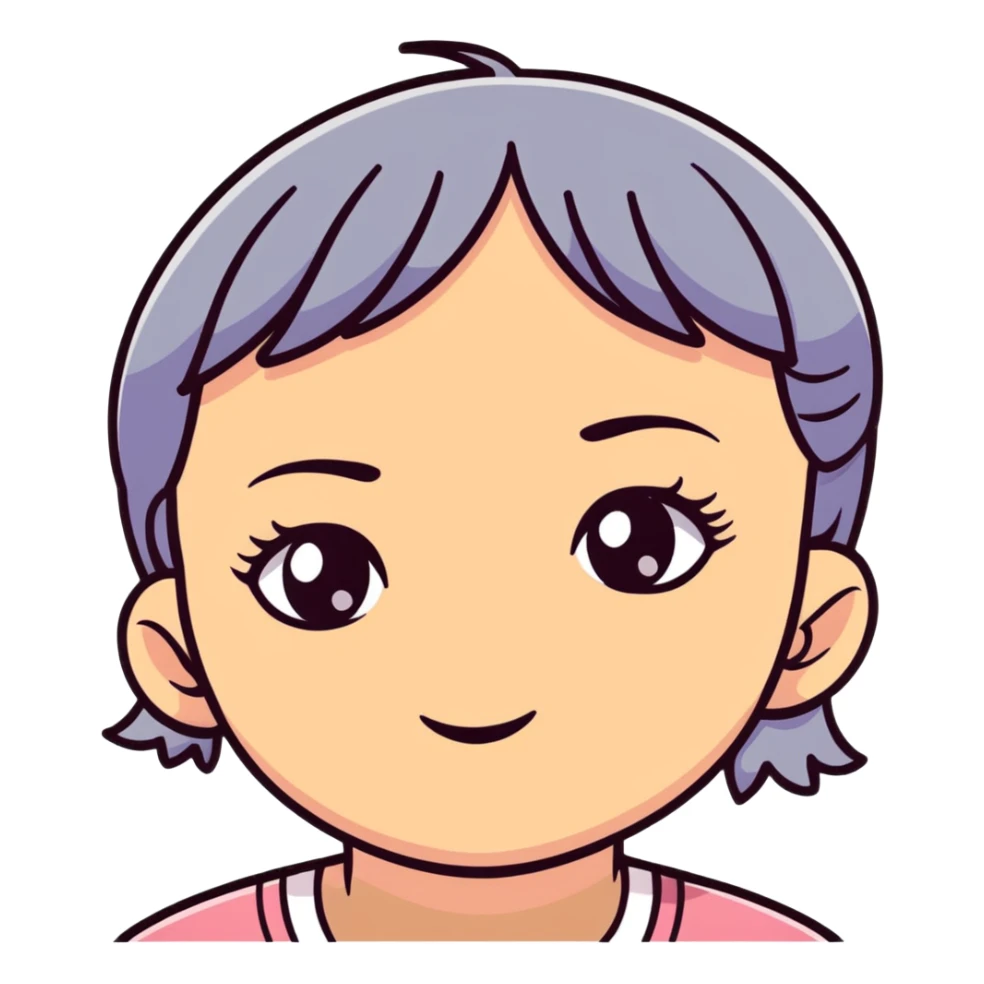 girl with eyes close together on face sticker