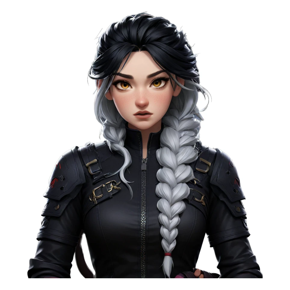 girl with dragon and lightning sticker