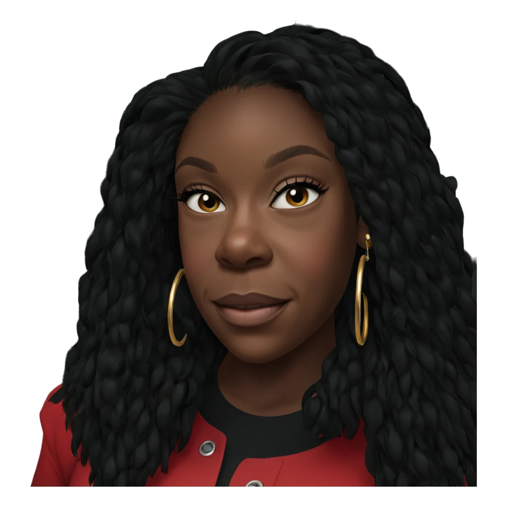 smiling girl with hoop earrings sticker