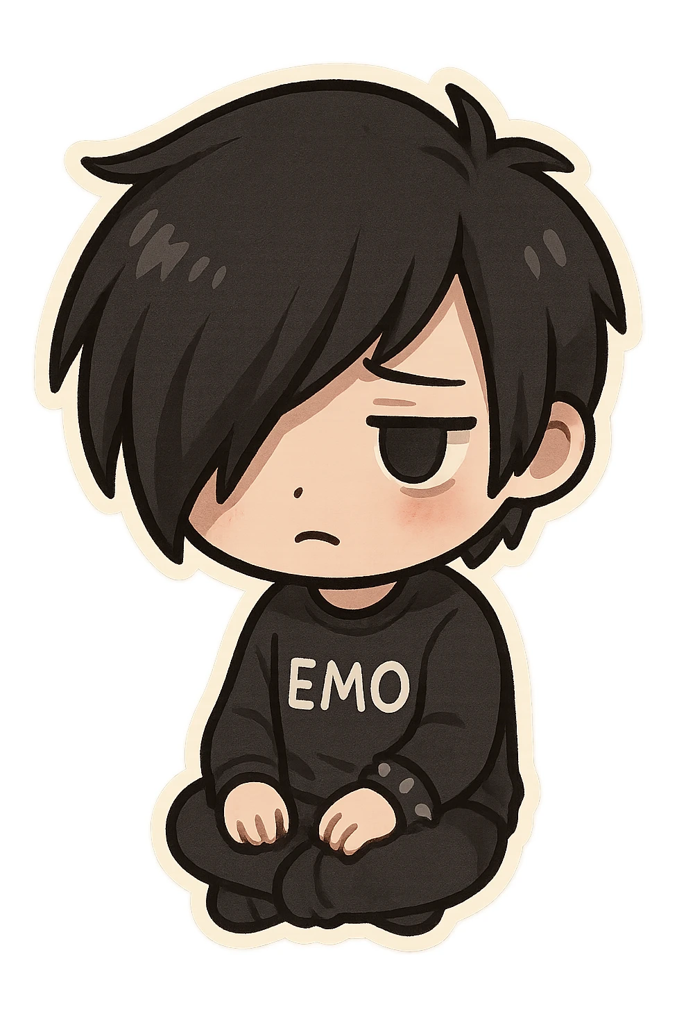 Emo object sticker