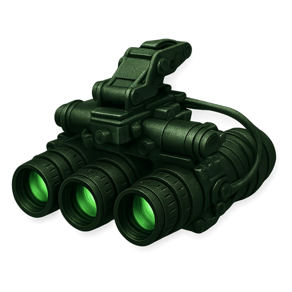 night vision goggles with a tactical military vibe sticker