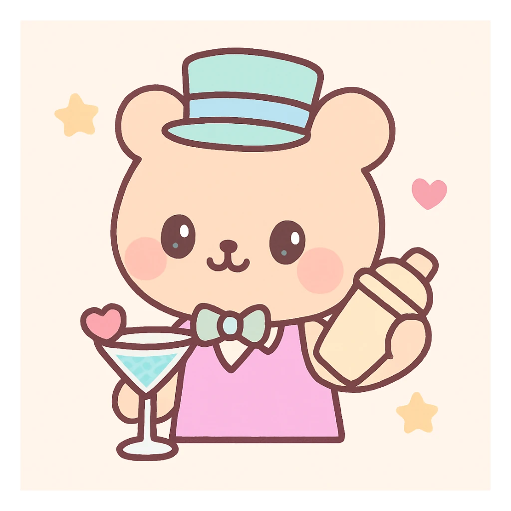 bartender mixing drinks sticker