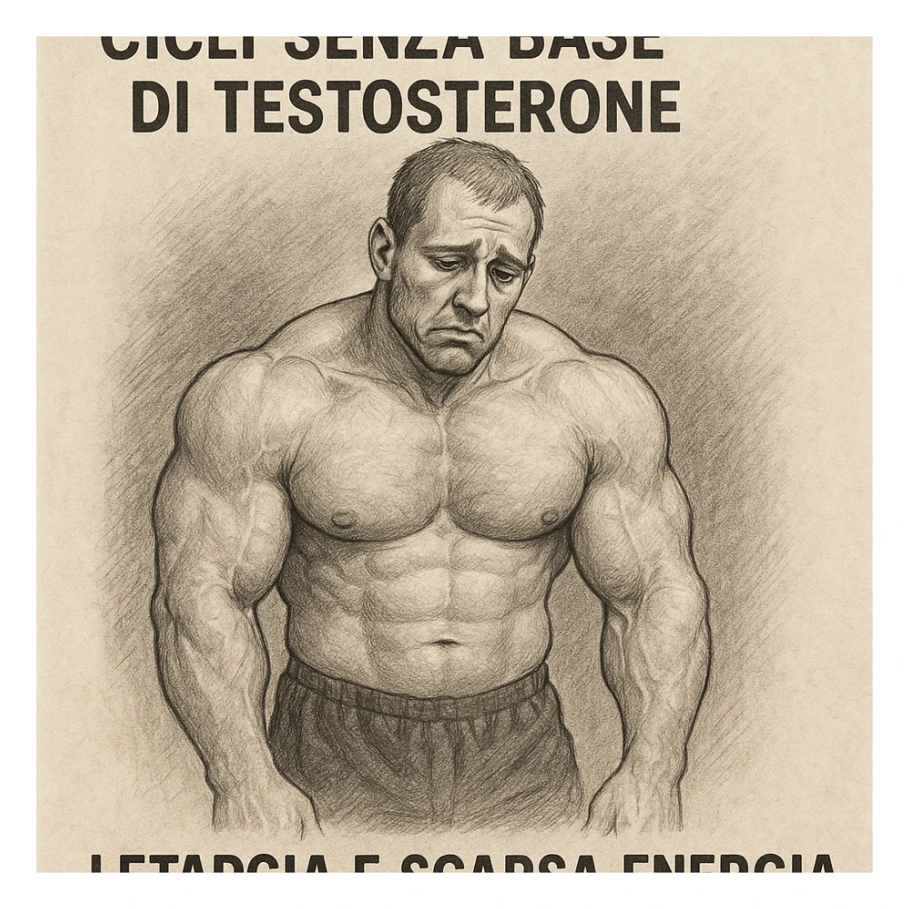  bodybuilder che fa cicli senza base di testosterone, con letargia fanne 10, in italiano se usi testo sticker