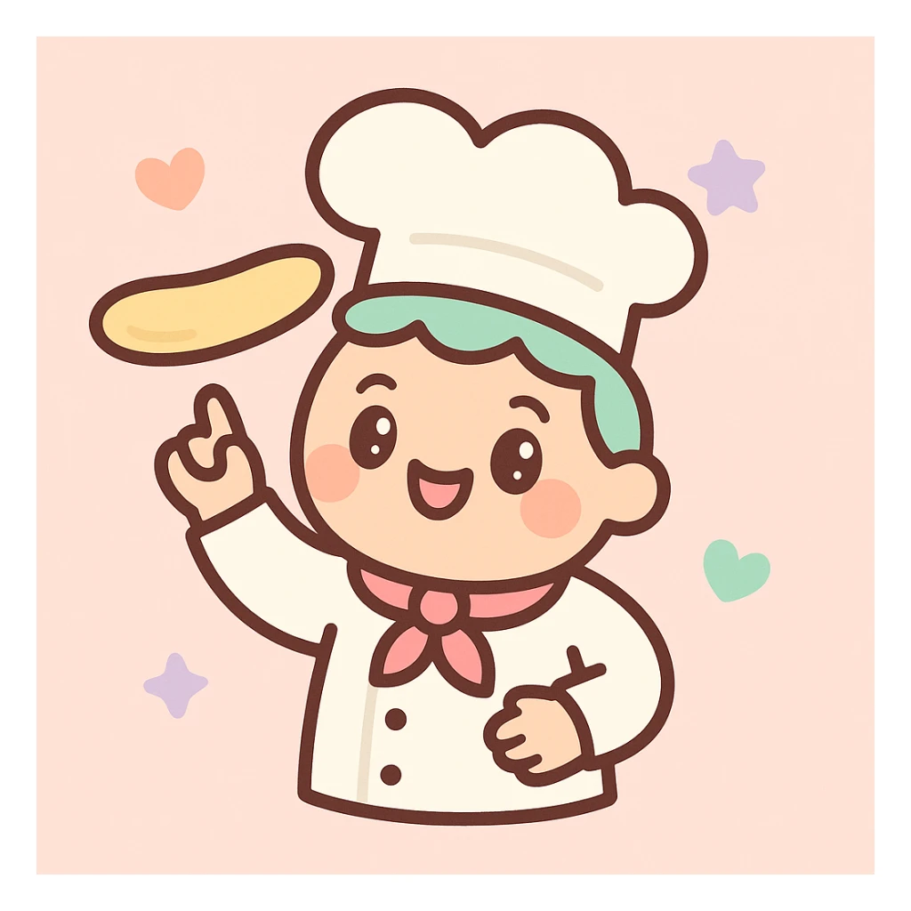 smiling Italian chef spinning pizza dough sticker