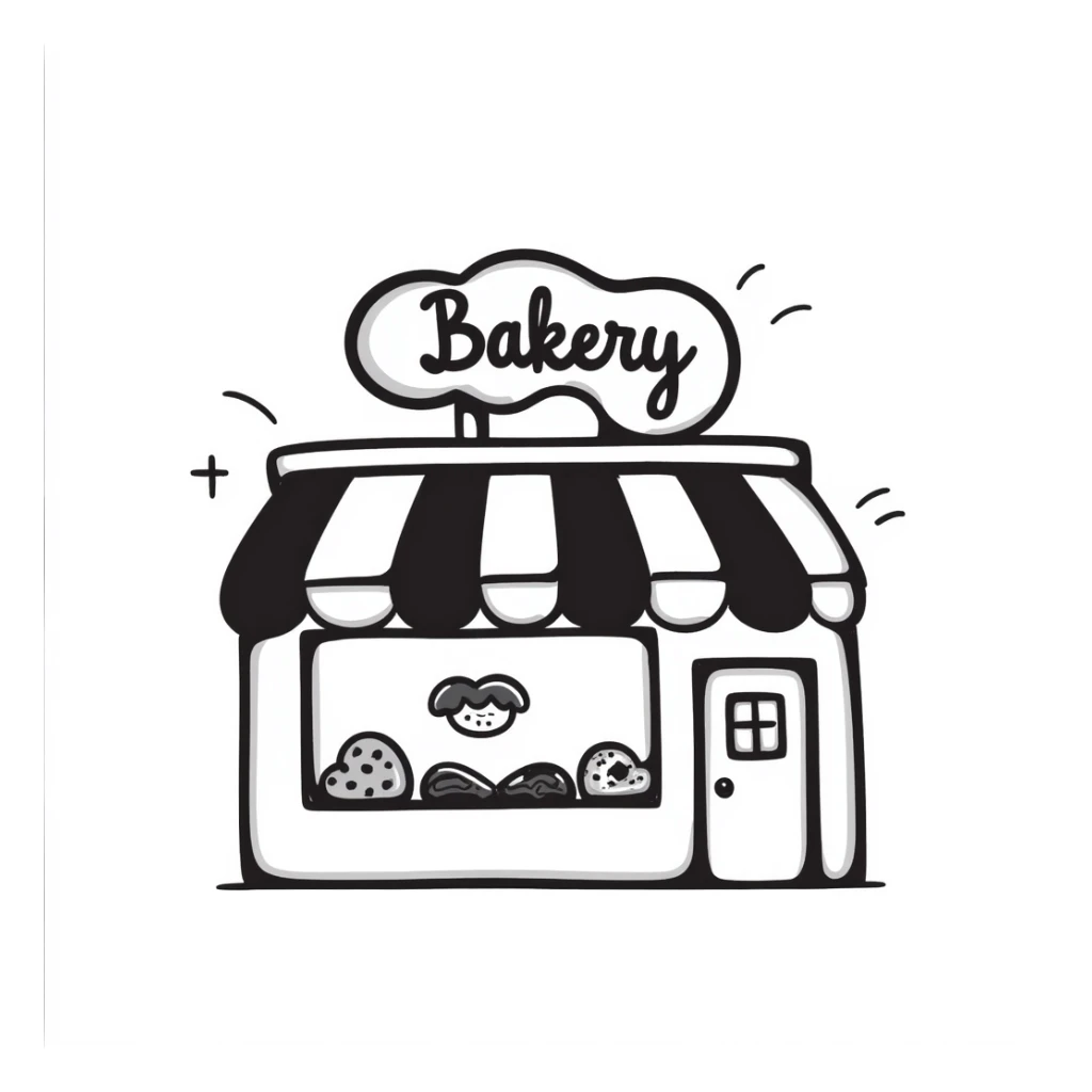 bakery storefront sticker