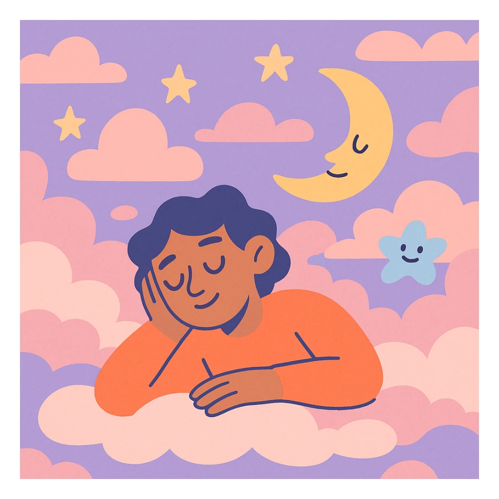 dream, soft pastel illustration, gentle clouds, surreal atmosphere sticker