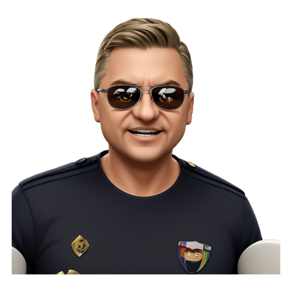 cool boy in uniform sticker