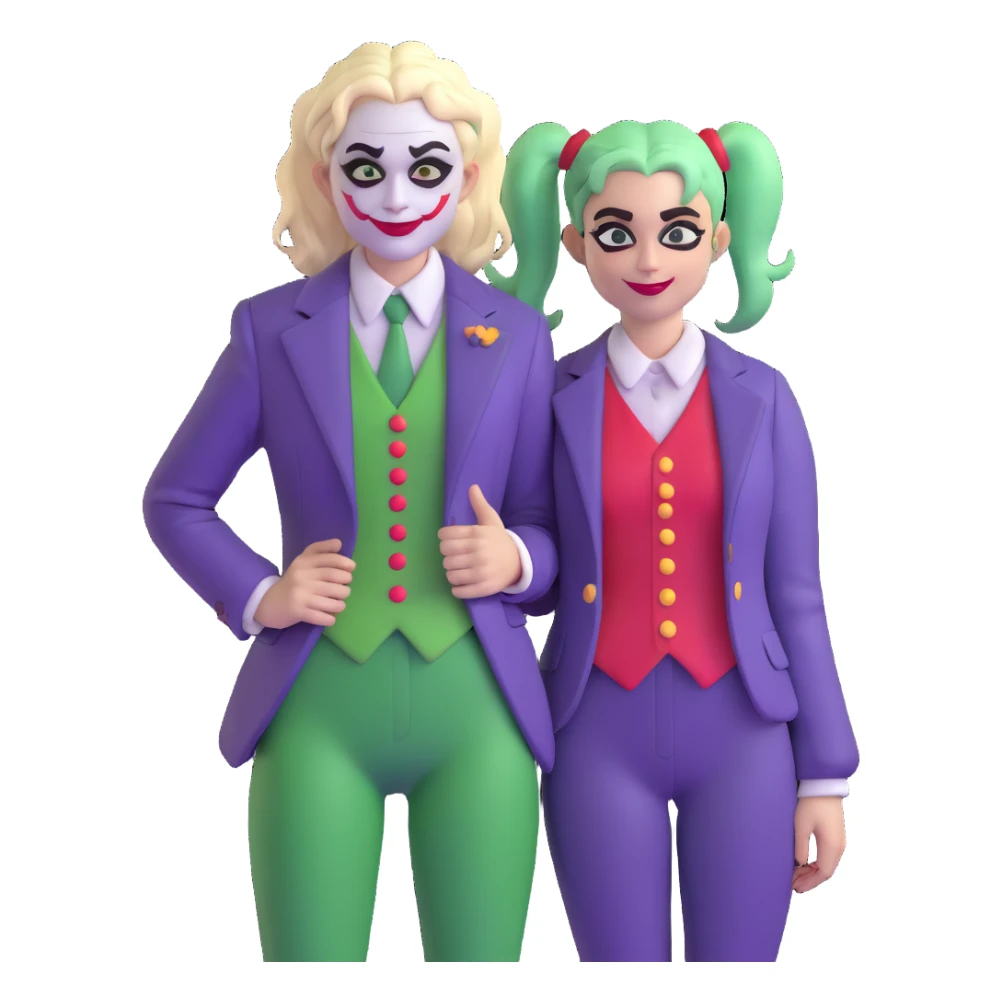 the Joker and Harley Quinn together sticker