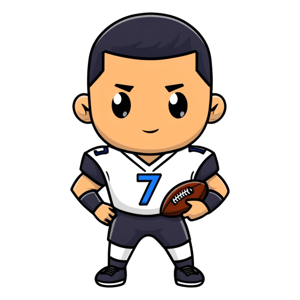 Cristiano Ronaldo as an American football player sticker