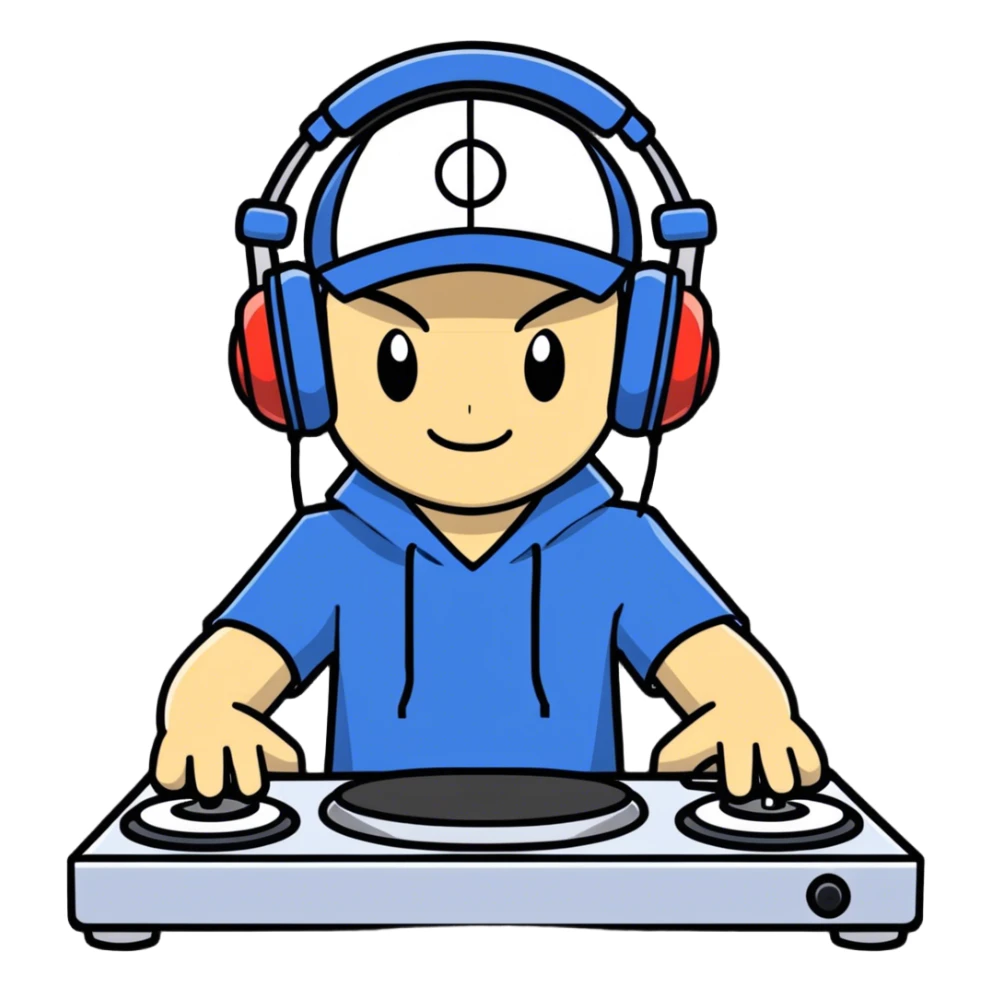 Hot handsome 6ft ash ketchum being a zoom dj sticker