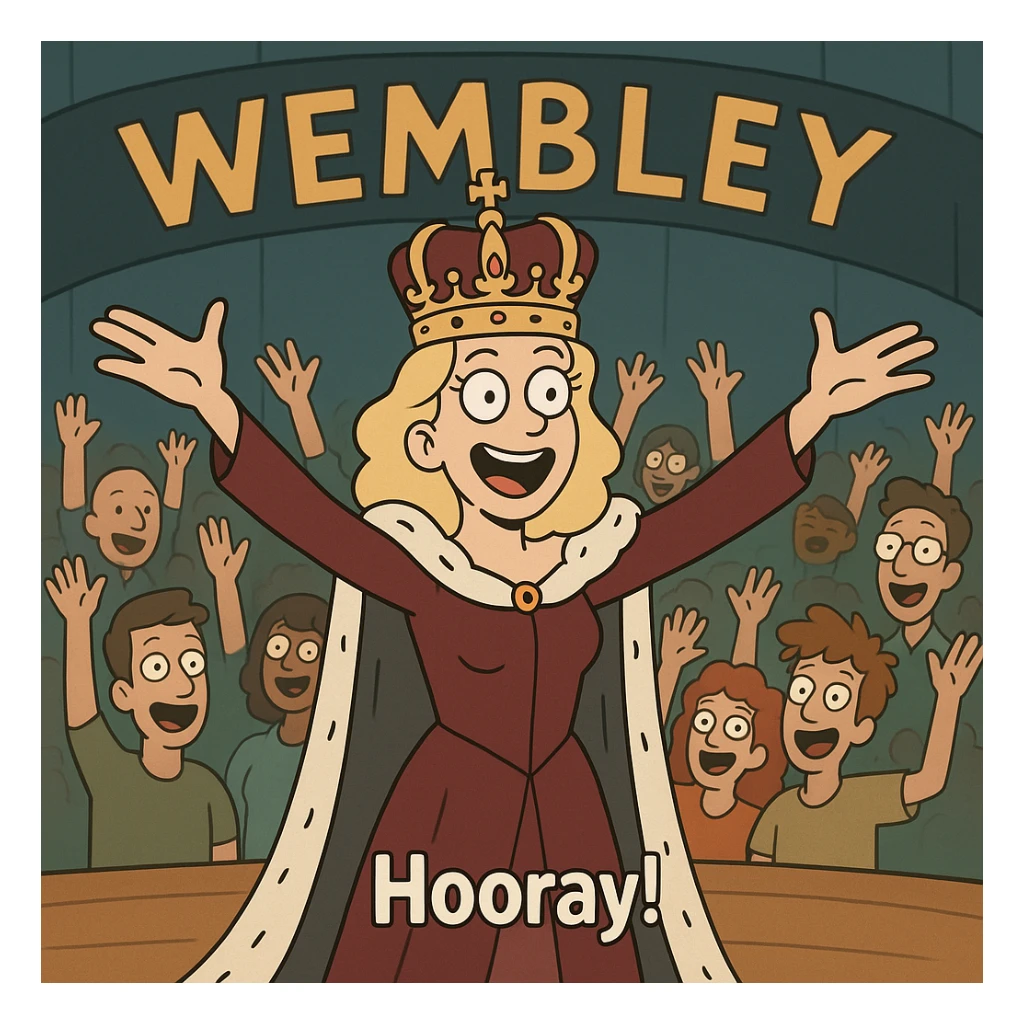 The people hooray queen wembley stage sticker