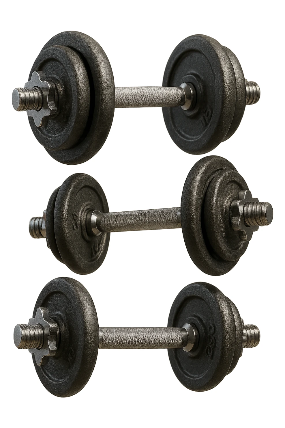 manubri da palestra fluttua in aria, iperrealistica 4k sticker