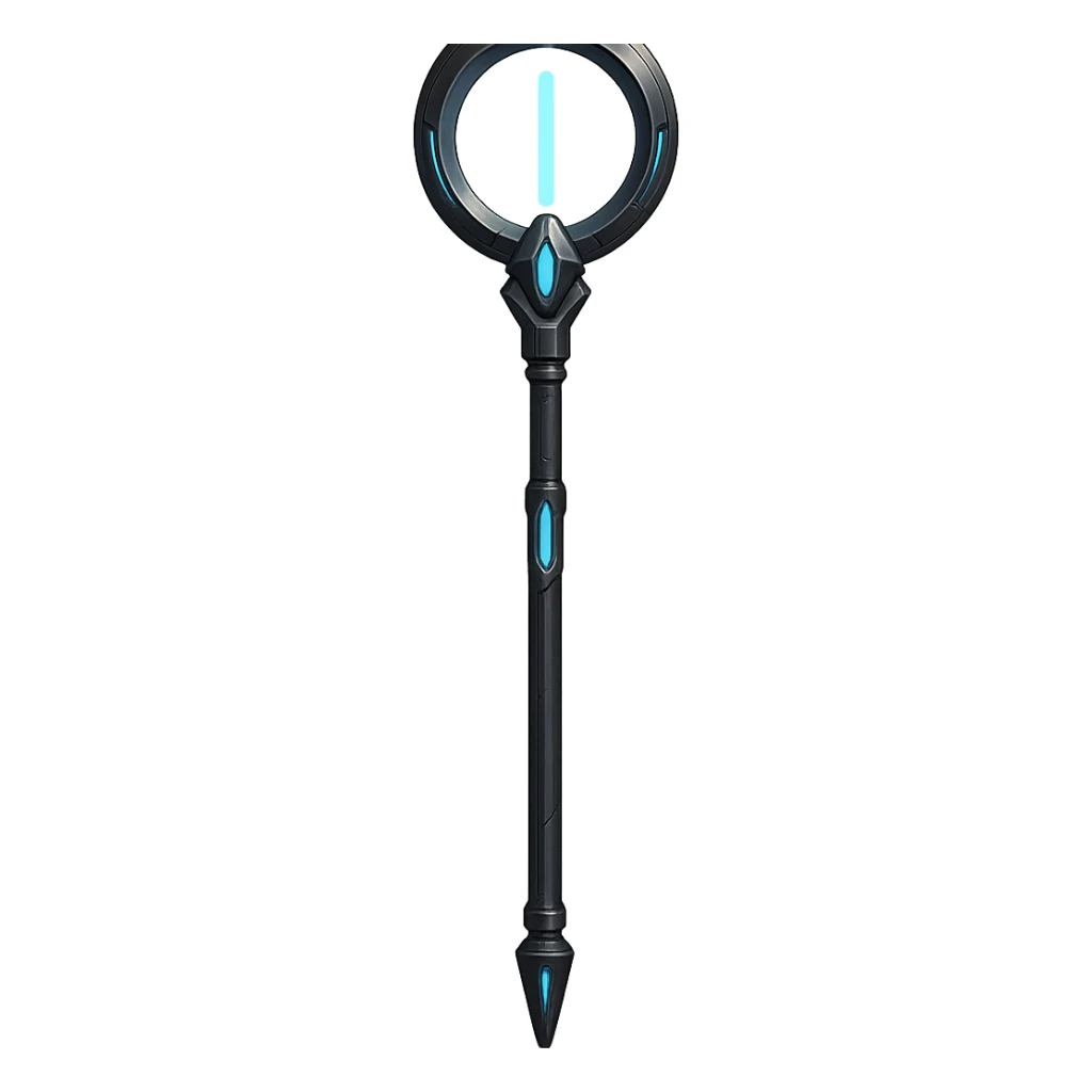 high-tech futuristic metallic glowing accents staff sticker