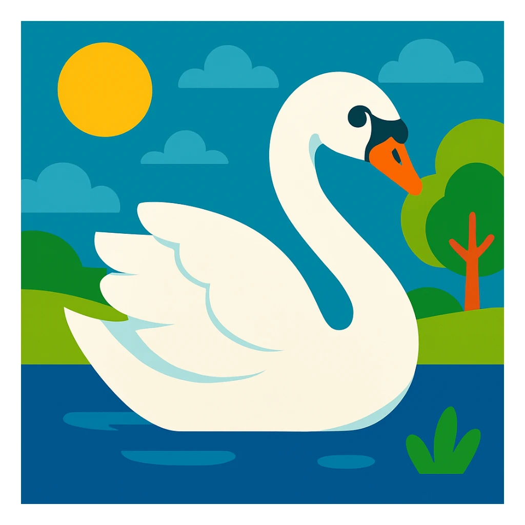 Swan sticker