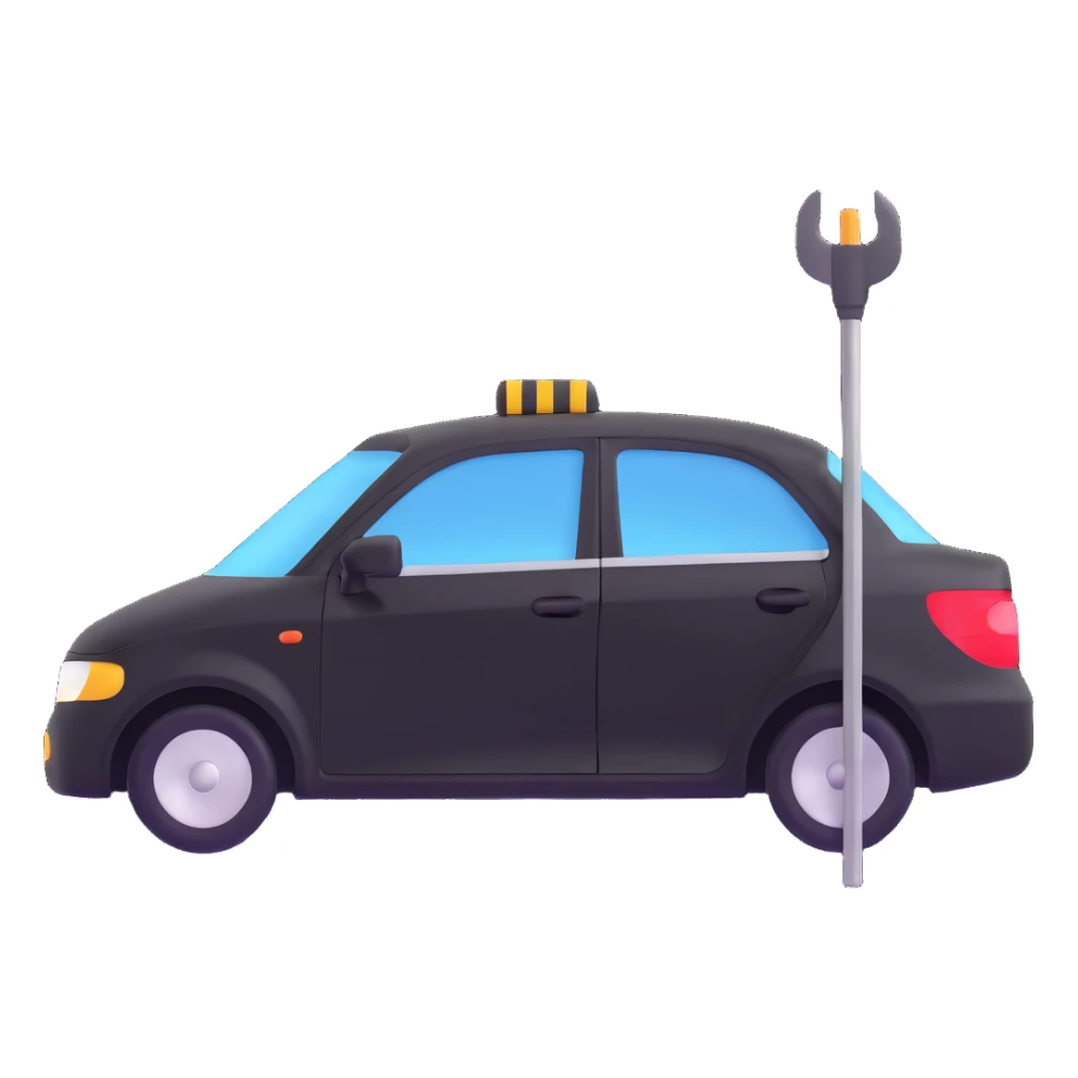 black luxury car door with a clearly visible dent on the bodywork, PDR (Paintless Dent Repair) tools such as rods positioned above the damage, elegant and modern sticker