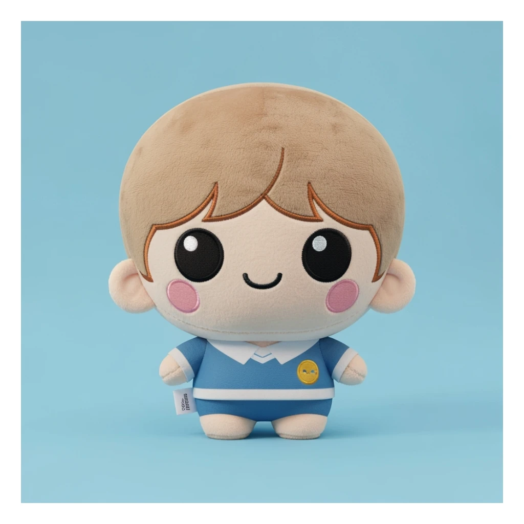 kpop fan plushie, cute, expressive, minimal sticker