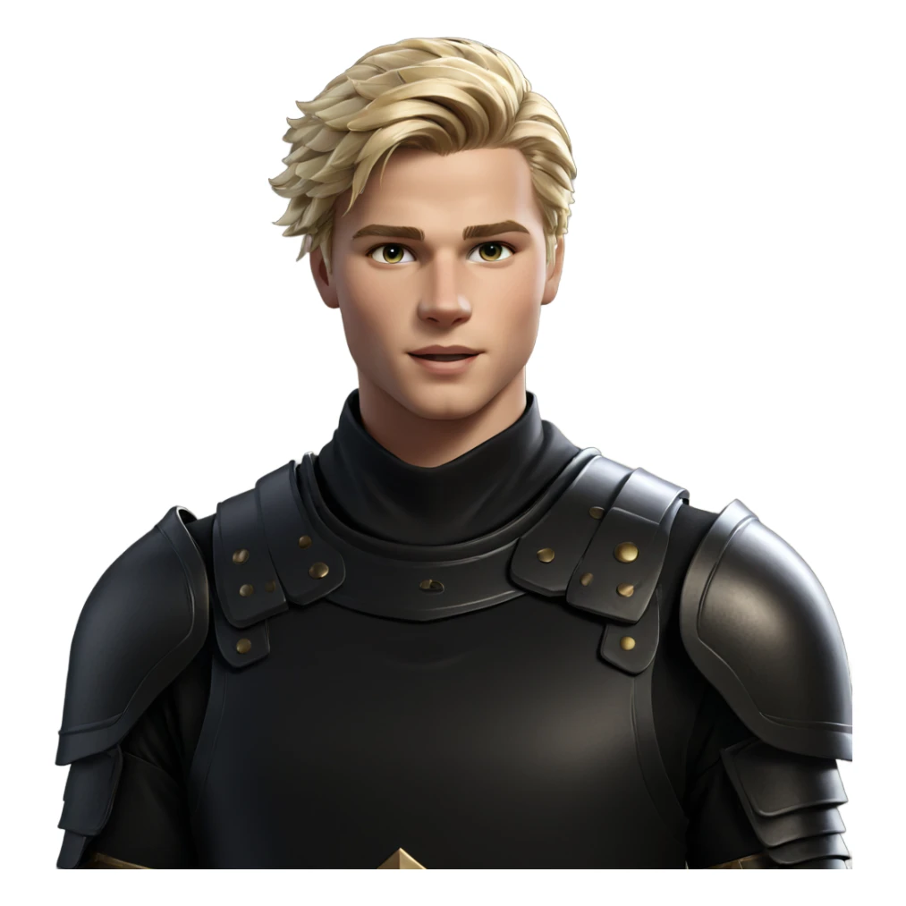 blonde boy in armor sticker