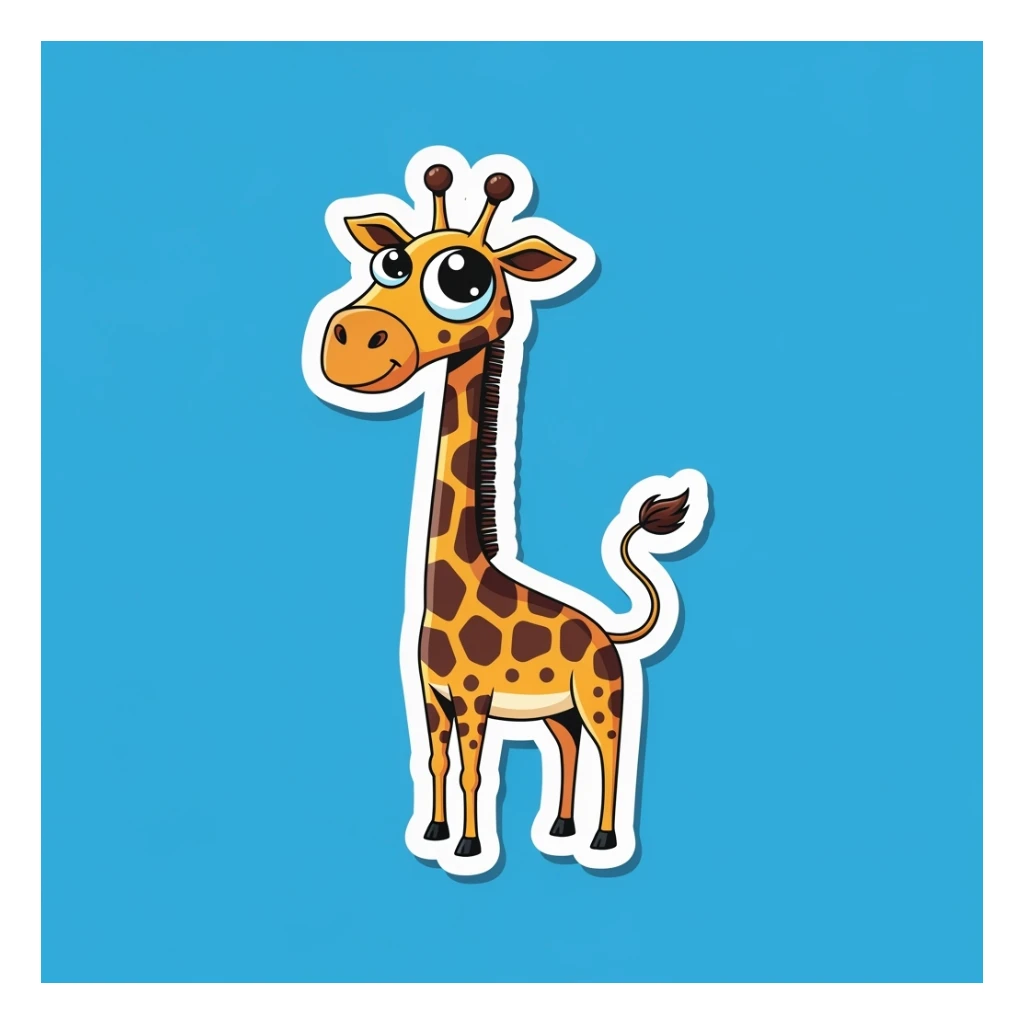 Giraffe sticker sticker