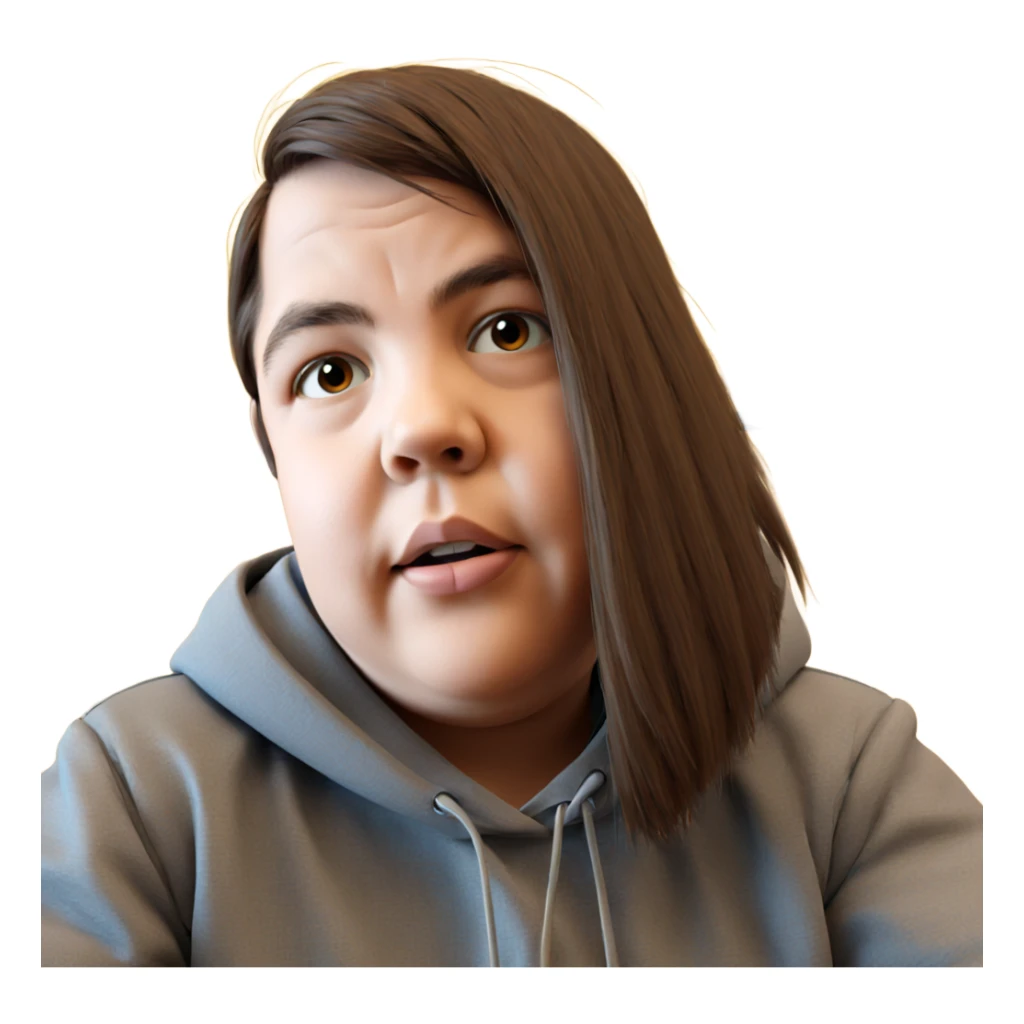 boy with brown hair necklace sticker