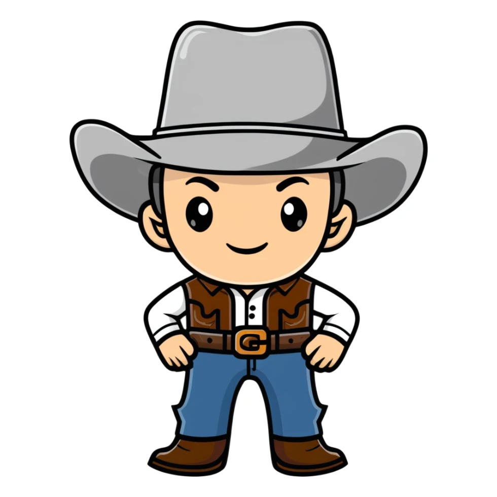 BLK letters in western cowboy style with silver outline sticker