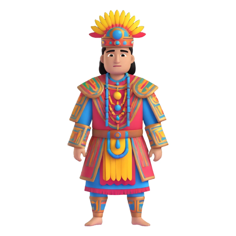 Toltec noble person with elaborate ceremonial outfit sticker