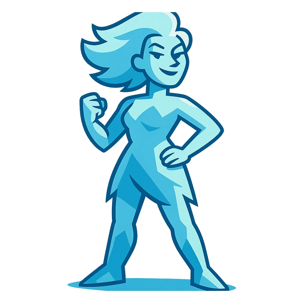 ice woman standing sticker