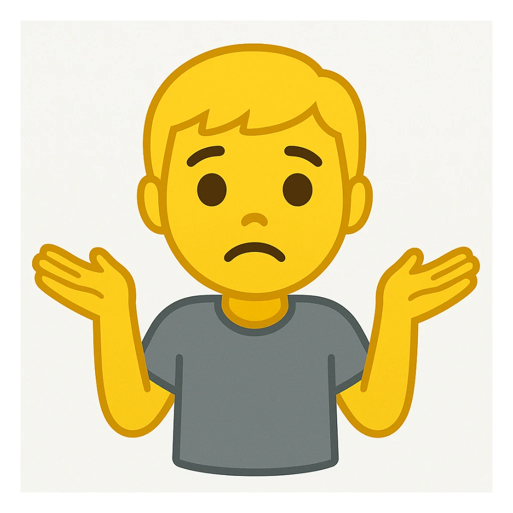 yellow boy grey shirt shrugging emoji google style sticker