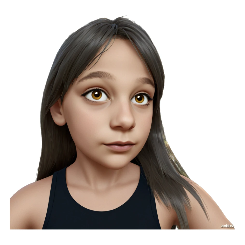 girl in nature under tree sticker