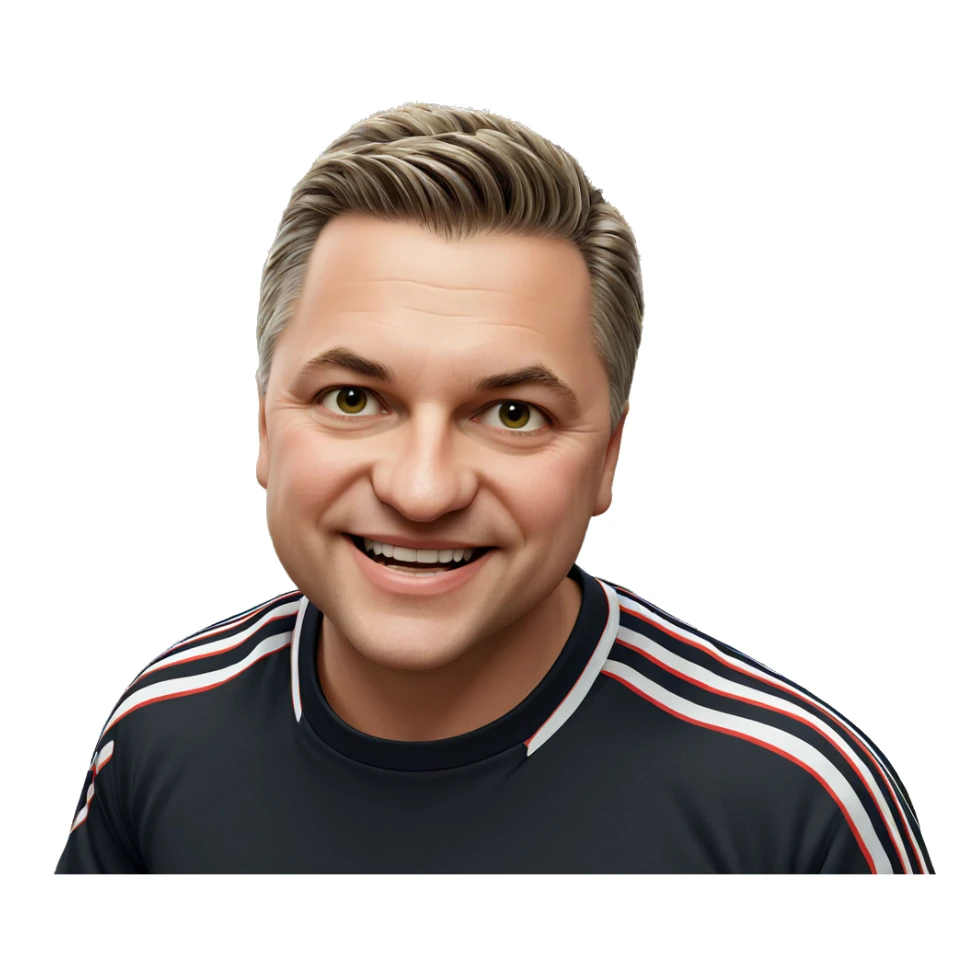 smiling boy in sportswear sticker