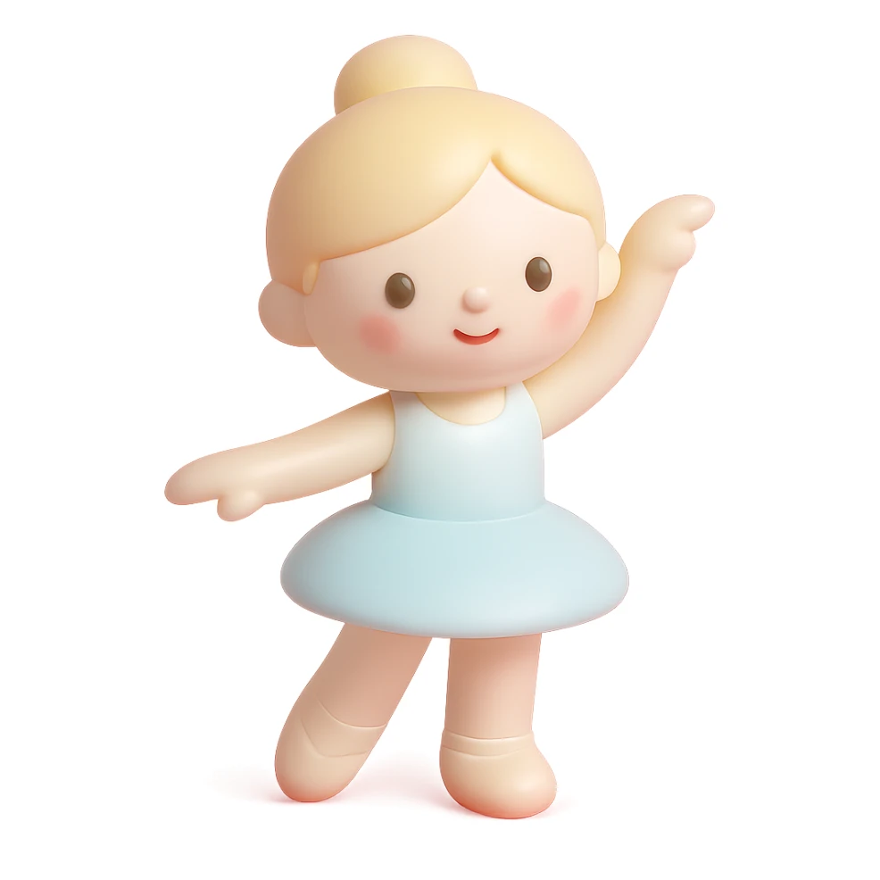 white baby girl dancer sticker