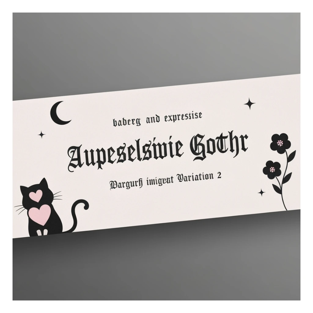 goth banner, cute, expressive, minimal, variation 2 sticker