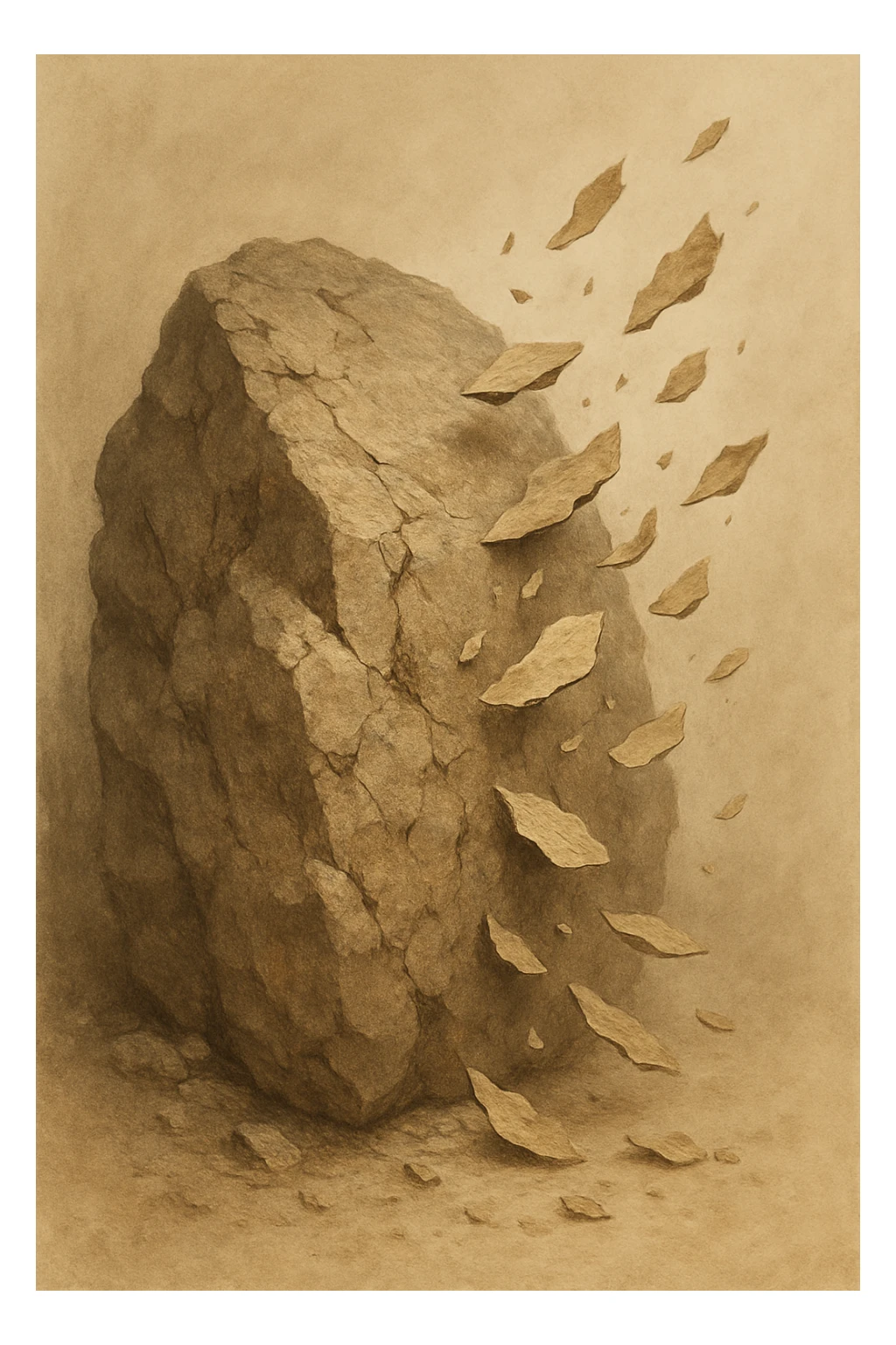 flakes off the rock sticker