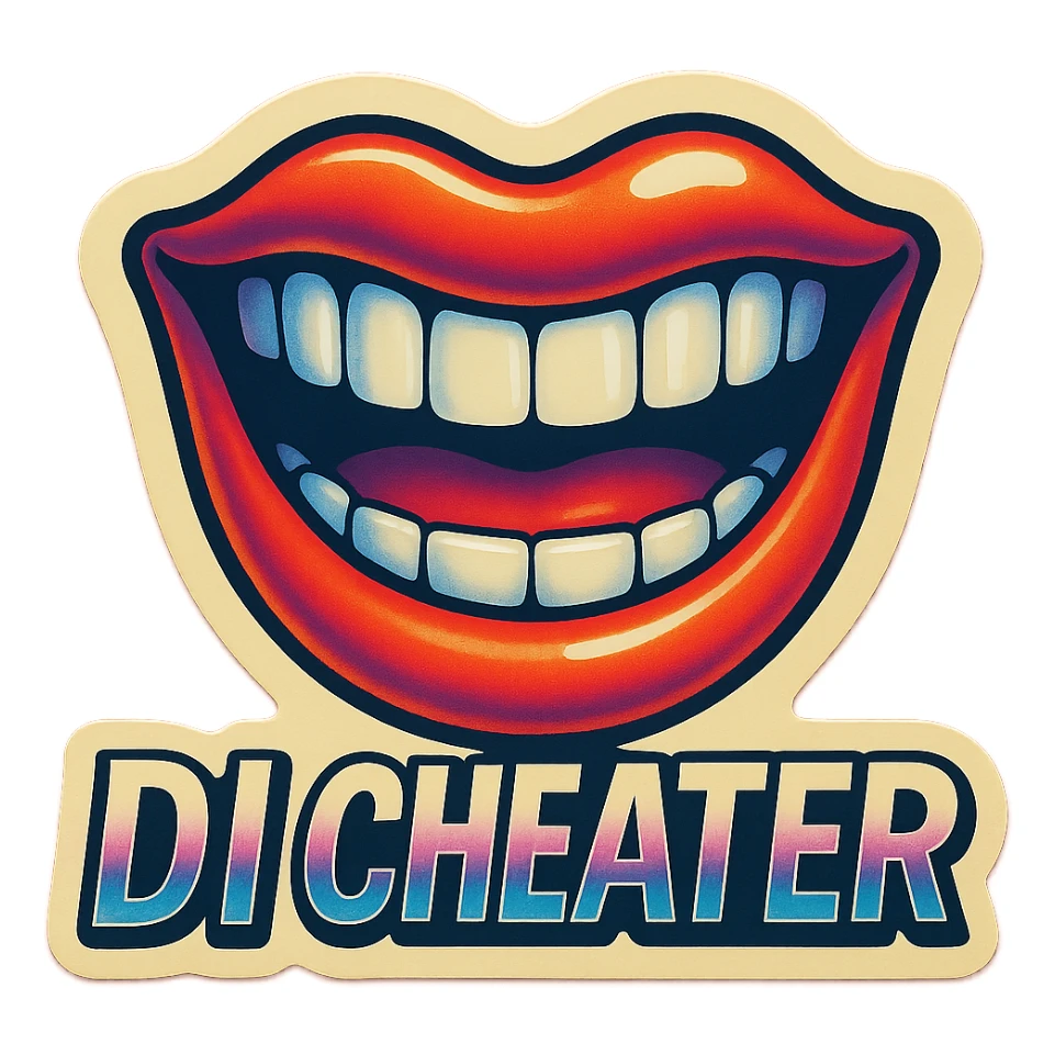grin
 add the words " D1 Cheater " in White sticker