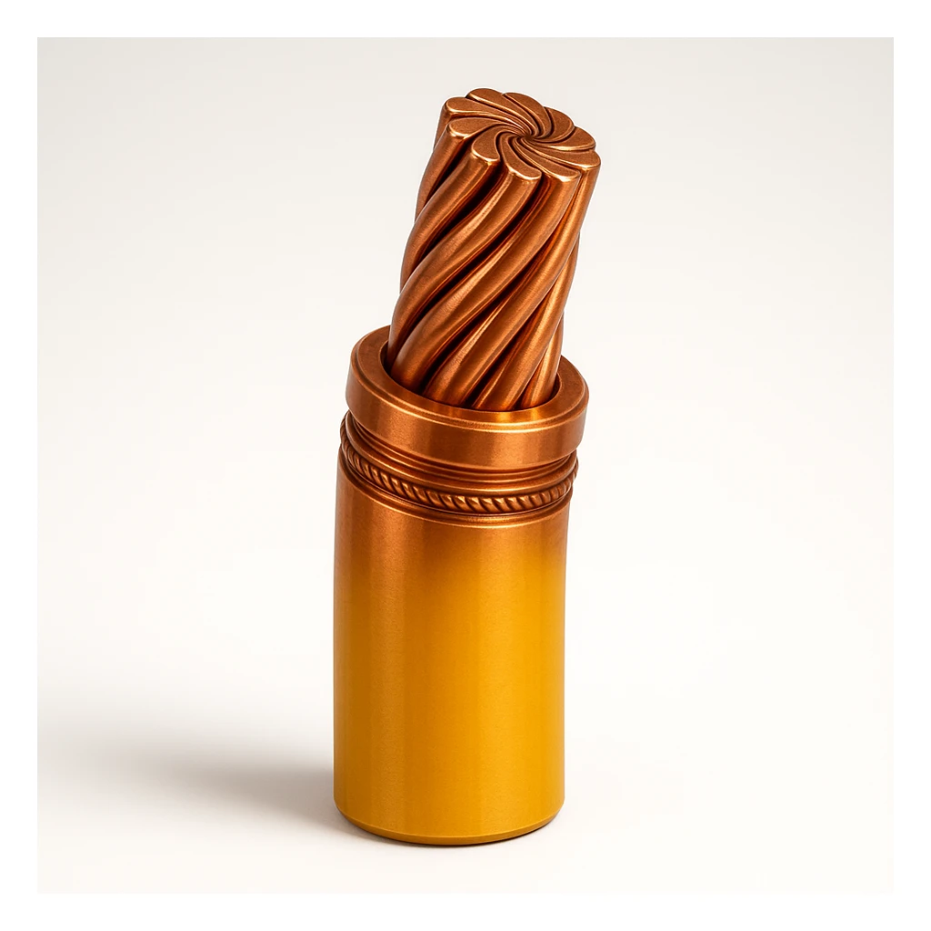 copper cable with yellow insulation, detailed, icon style sticker