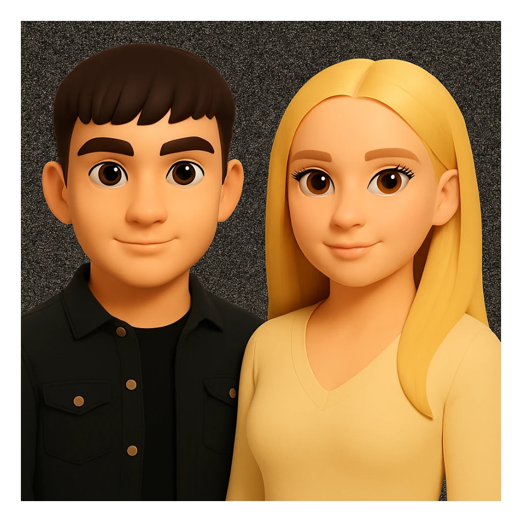 Keep everything as is but slightly spread out the people. Preserve the original style and background without any changes. sticker