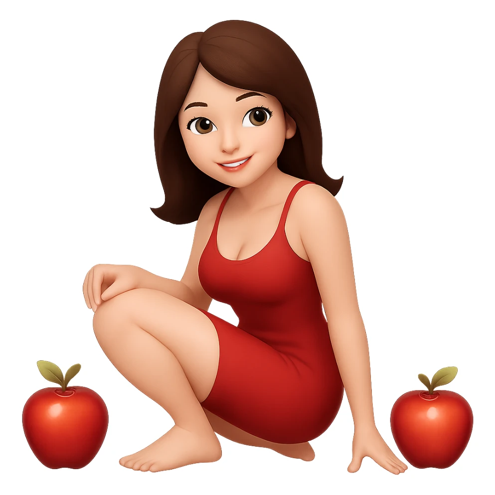 Change hair color to brunette, keep all other features the same, SFW, no background sticker