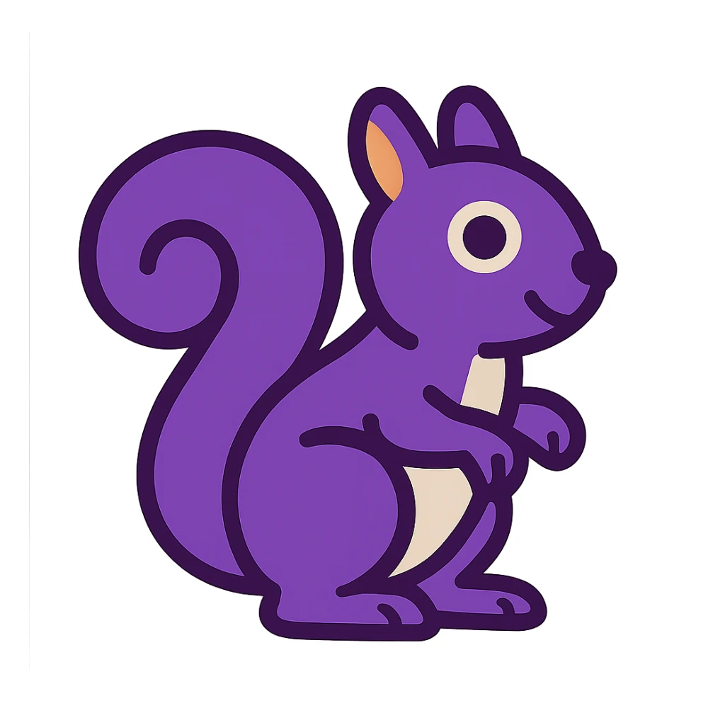purple squirrel sticker