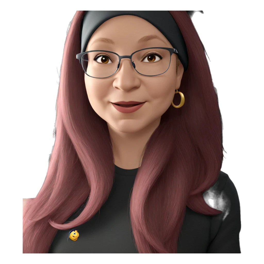 girl in car with hat sticker