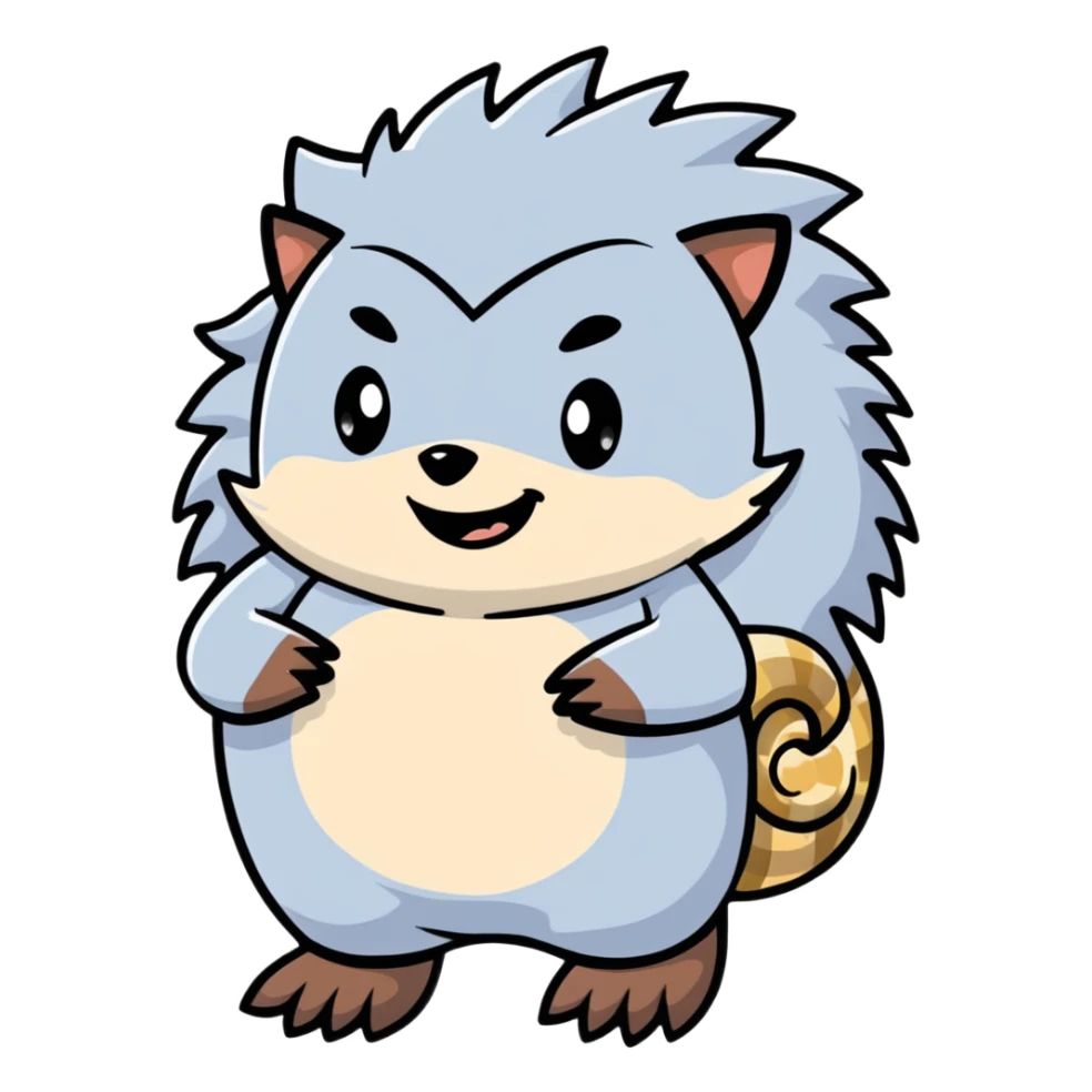 Silver the hedgehog character with pregnant belly sticker