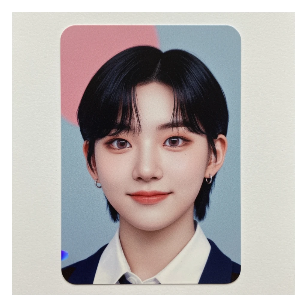 kpop photocard, cute, expressive, minimal sticker