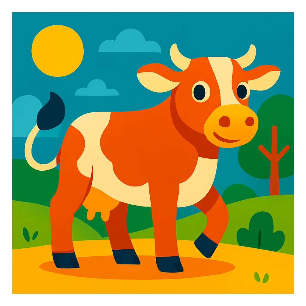 Cow sticker