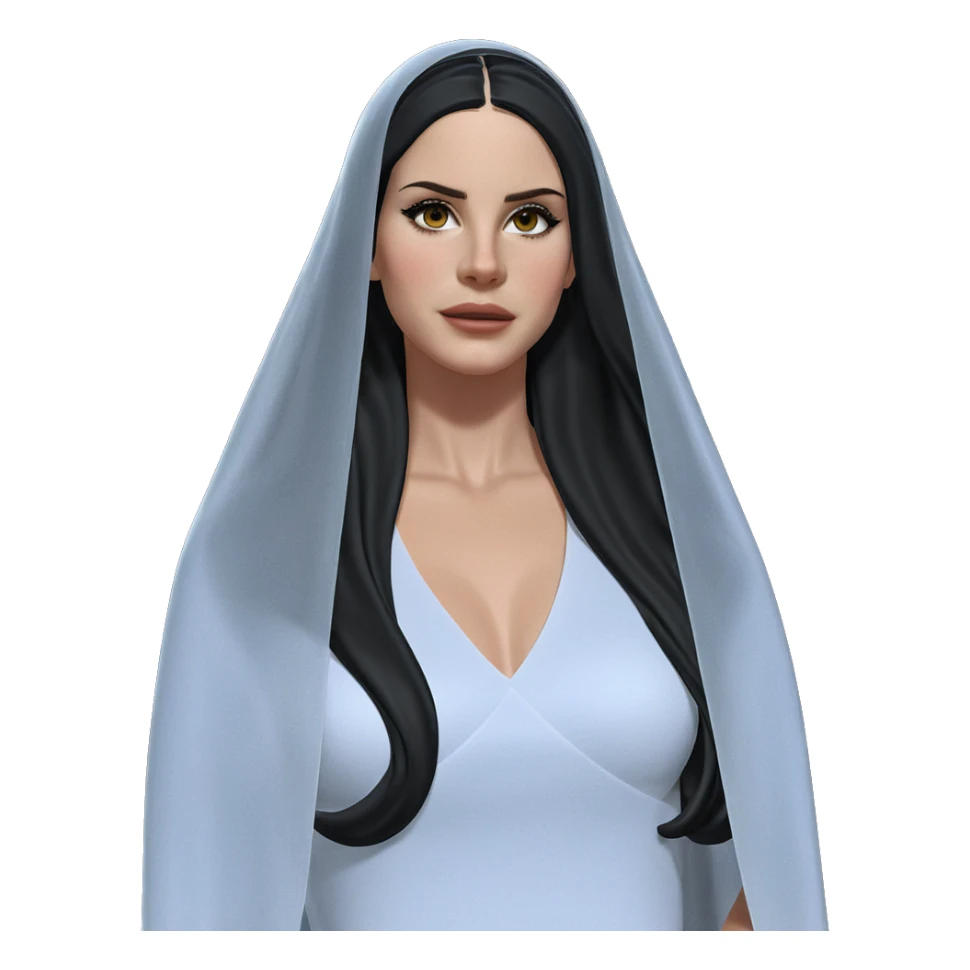 elegant girl in a veil sticker