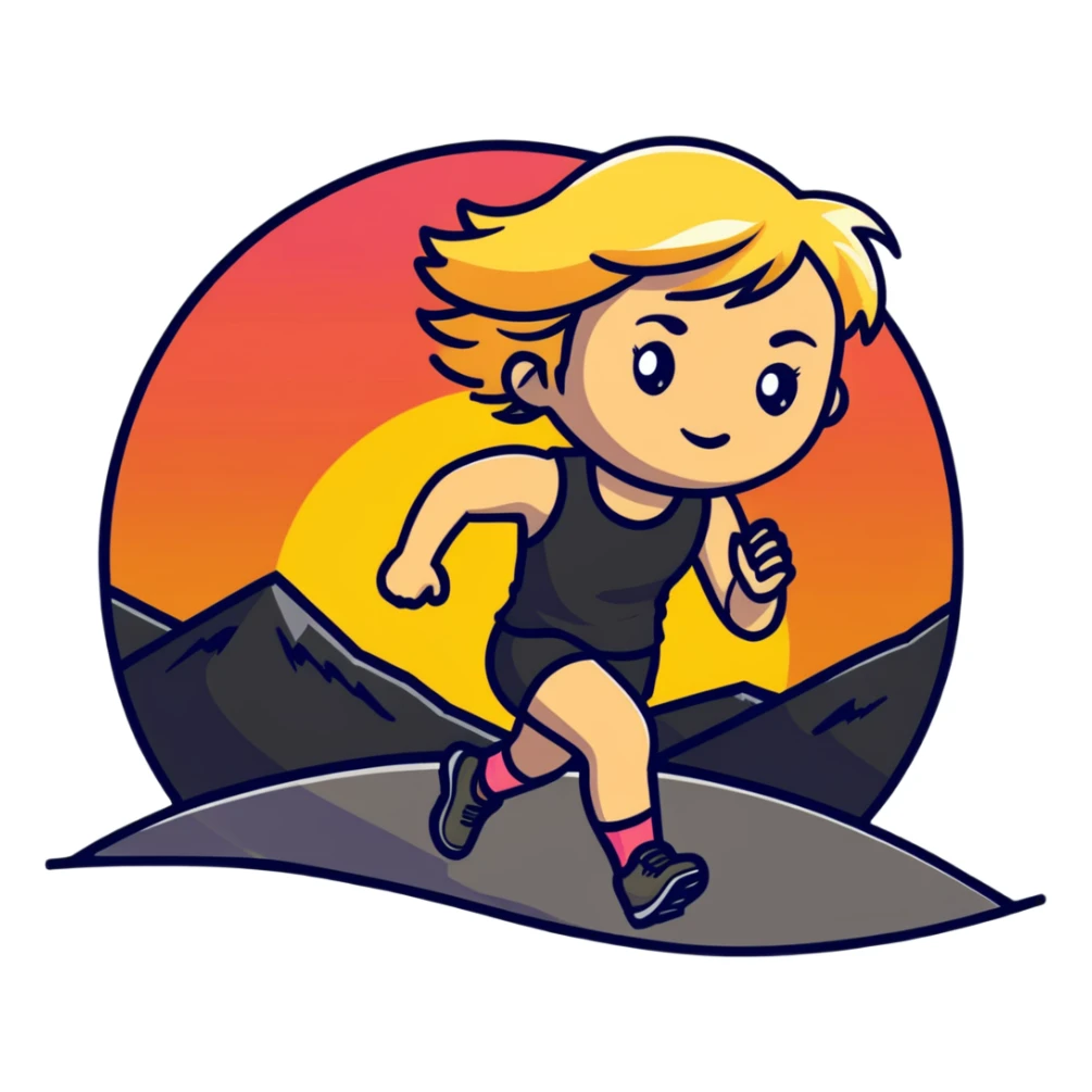 trailrunner girl blondie on sunset sticker