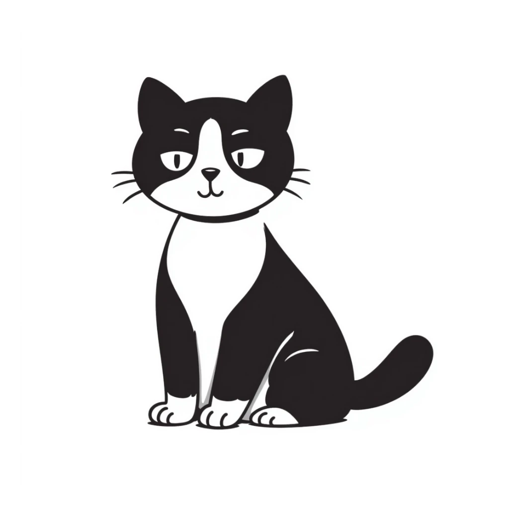 tuxedo cat sticker