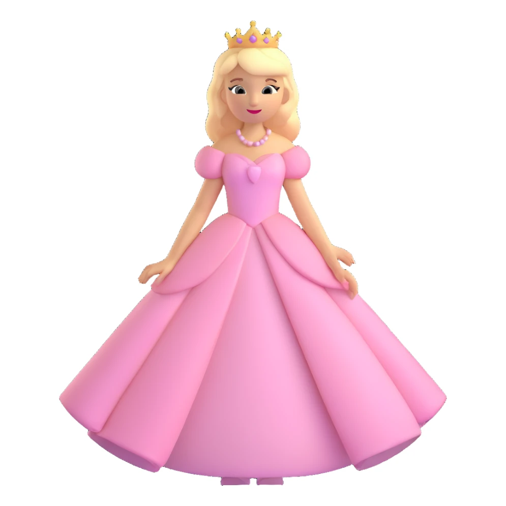 blonde princess with light pink dress sticker